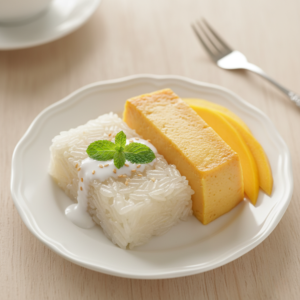 D - 5 STICKY RICE WITH THAI CUSTARD