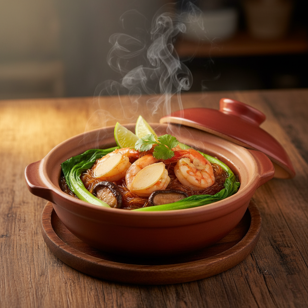 H - 4 SHRIMP CLAYPOT