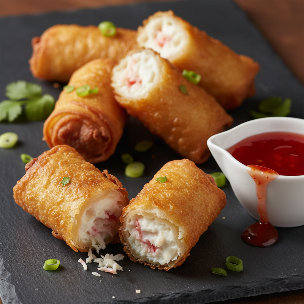 A - 3 CRAB MEAT CHEESE ROLLS (5)