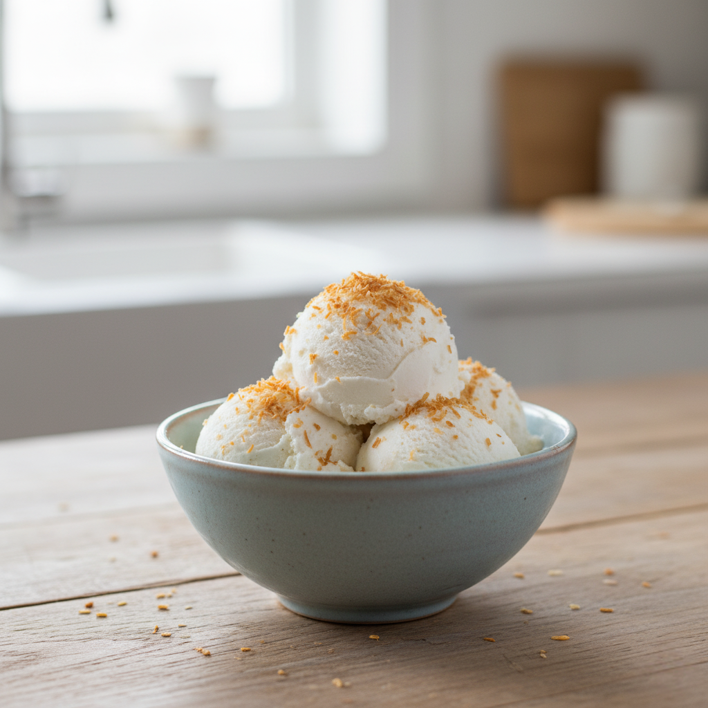D - 1 HOME-MADE COCONUT ICE CREAM