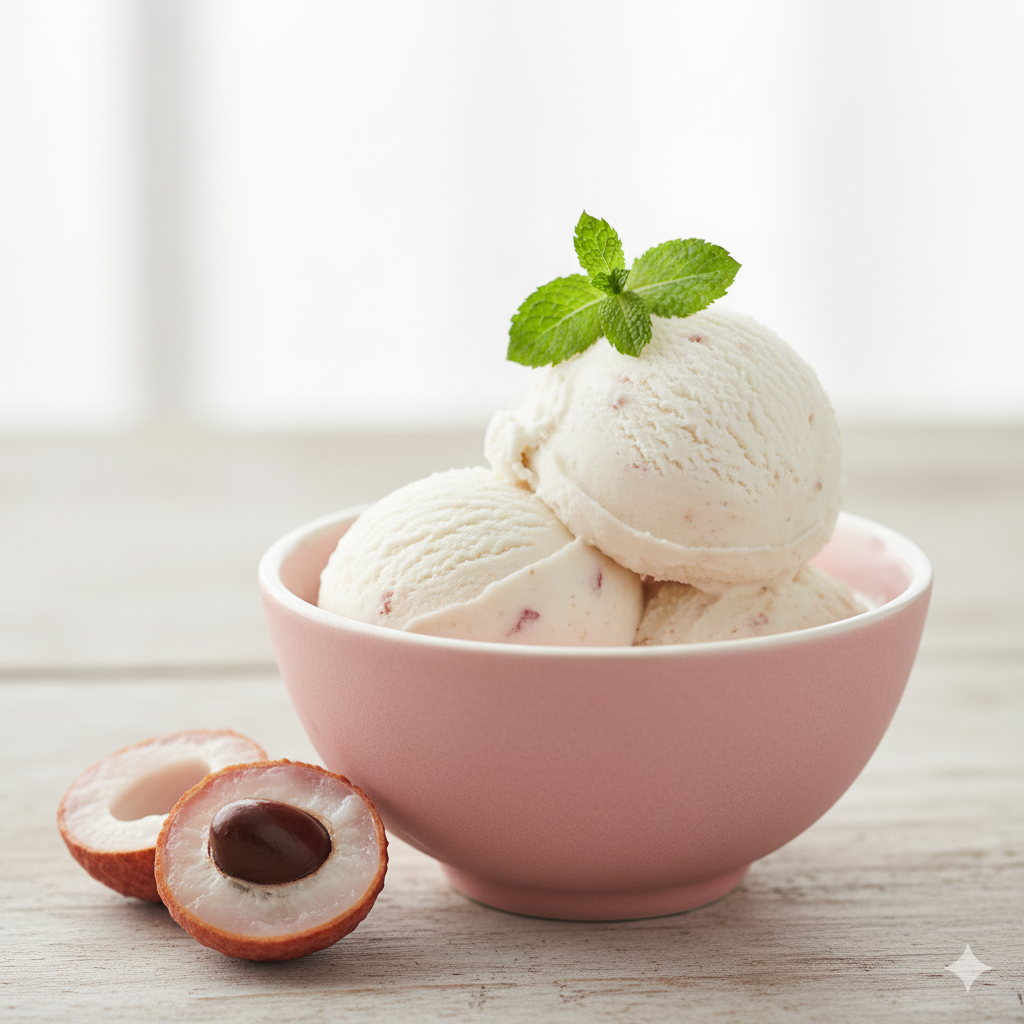 D - 3 HOME-MADE LYCHEE ICE CREAM