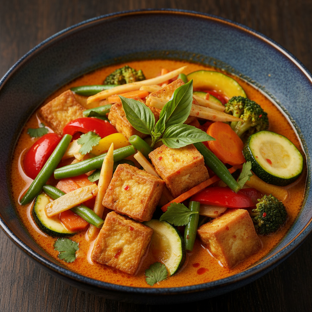 V - 4 RED CURRY TOFU 🌶️🌶️