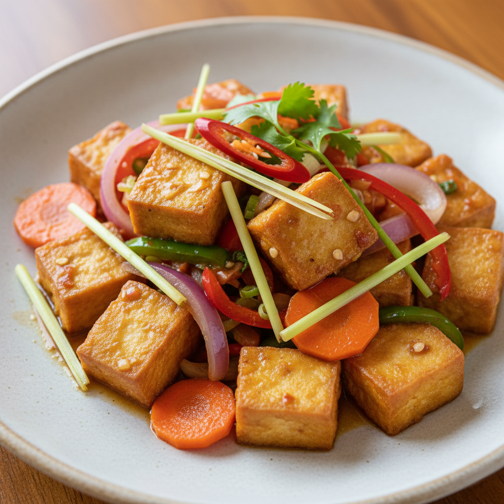 V - 15 SPICY LEMONGRASS TOFU